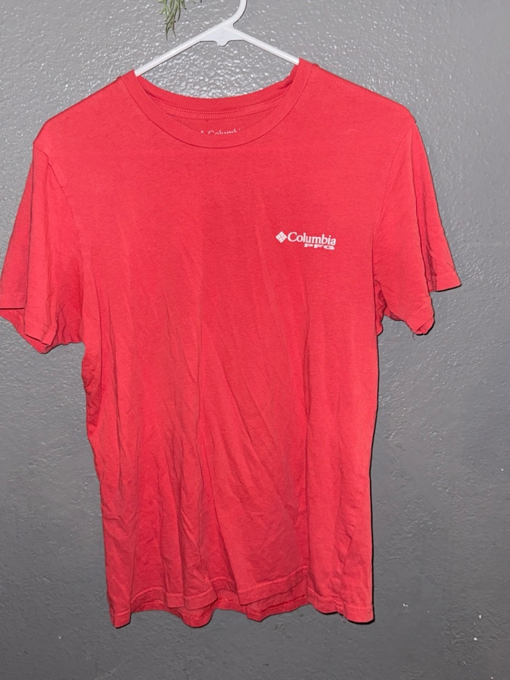 Columbia Men's Crew Neck Logo Tee - Coral Red